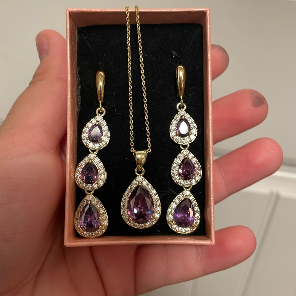 Purple Jewelry Set